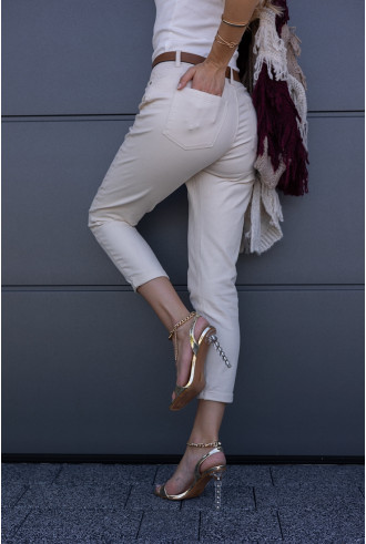 Spodnie Moom Fit  Ciemny Beż 2