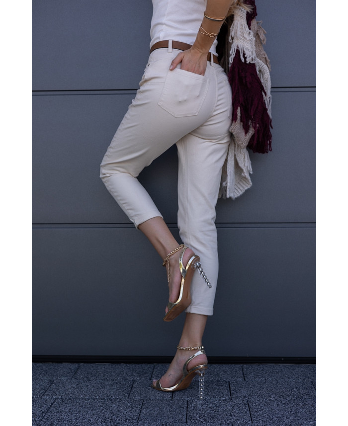 Spodnie Moom Fit  Ciemny Beż