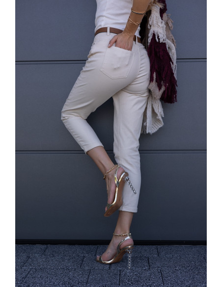 Spodnie Moom Fit  Ciemny Beż