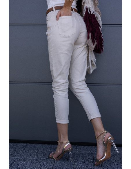 Spodnie Moom Fit  Ciemny Beż