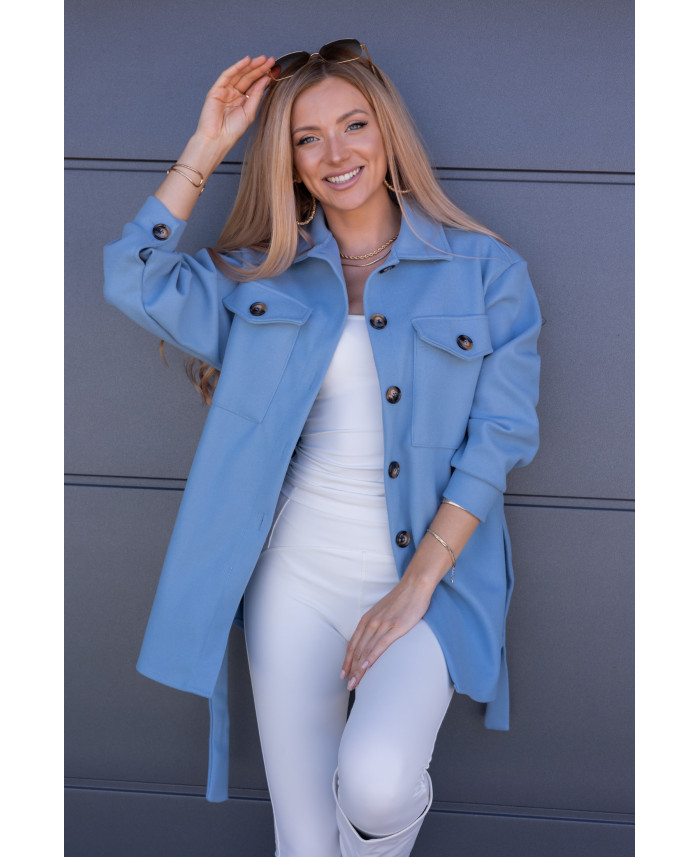 Kurtka Koszulowa Servo Błękitna