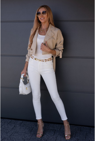 Kurtka Narzutka Locco Beżowa 2