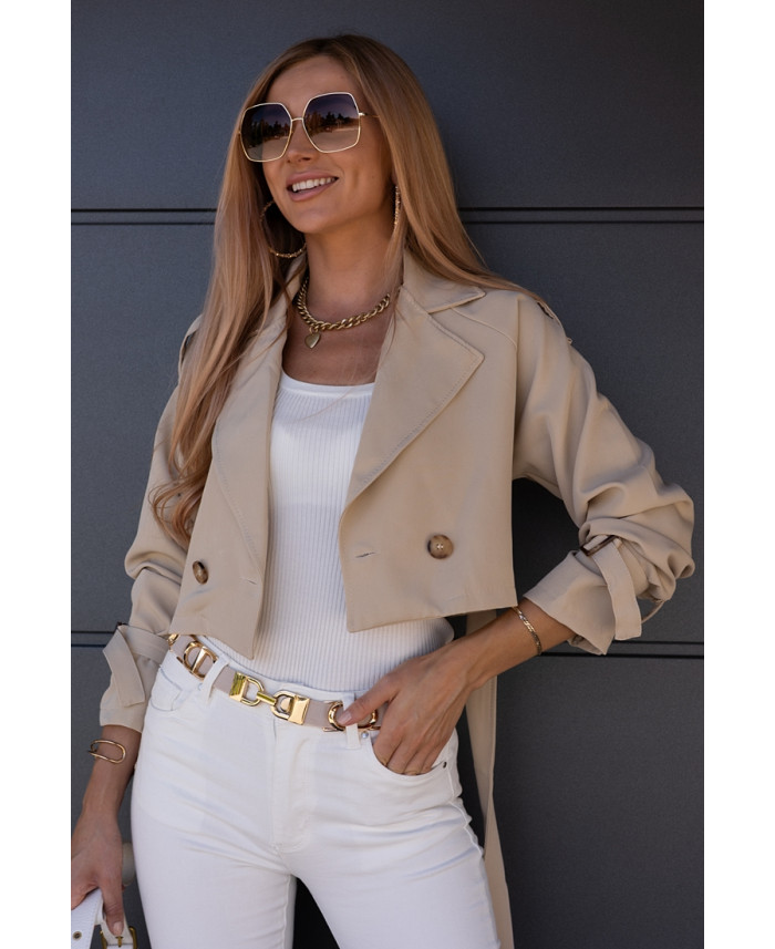 Kurtka Narzutka Locco Beżowa