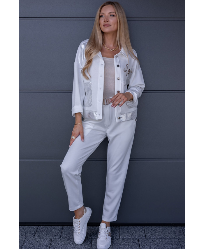 Spodnie Dresowe Flo Białe