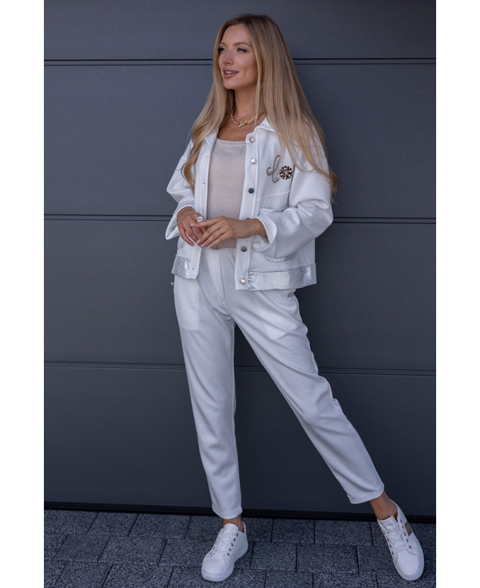 Spodnie Dresowe Flo Białe