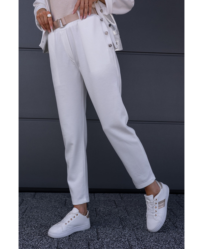 Spodnie Dresowe Flo Białe