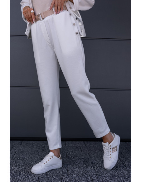 Spodnie Dresowe Flo Białe