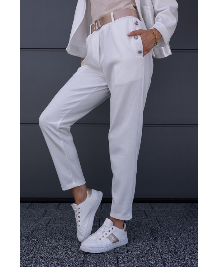Spodnie Dresowe Flo Białe