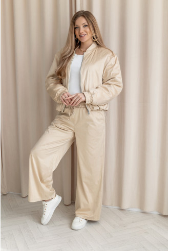 Spodnie Zamszowe Looz Beżowe 2