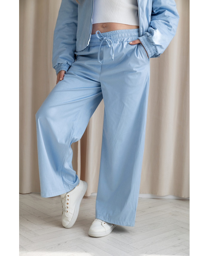 Spodnie Zamszowe Looz Niebieskie