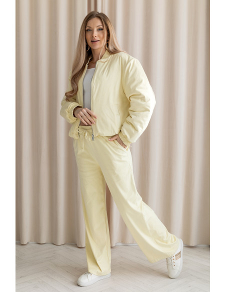 Kurtka Bomberka Zamszowa Żółta