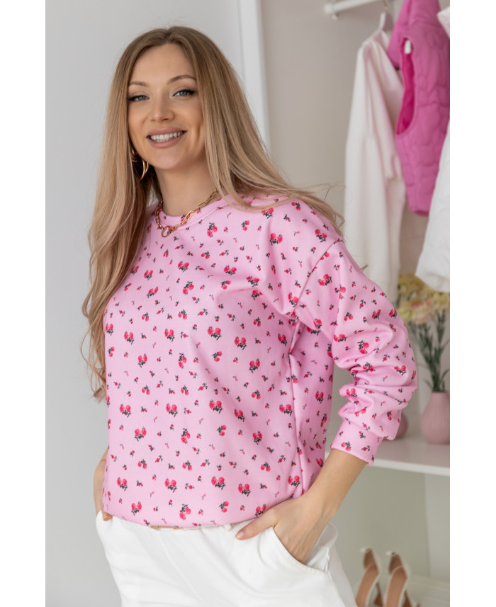 Bluza Flowers Różowa