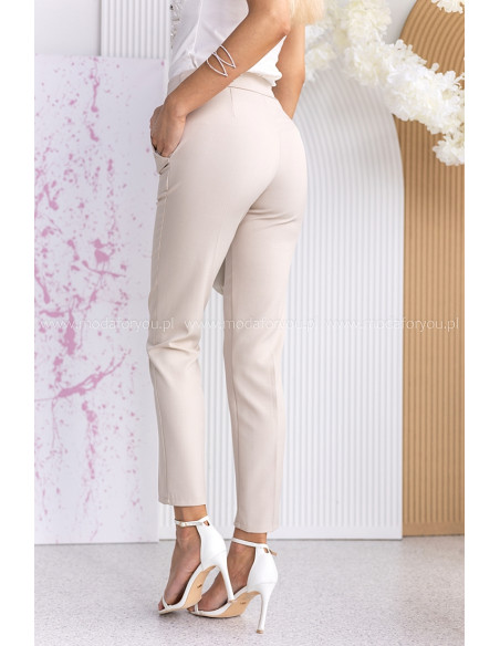 Spodnie Cygaretki Sorrt Beżowe