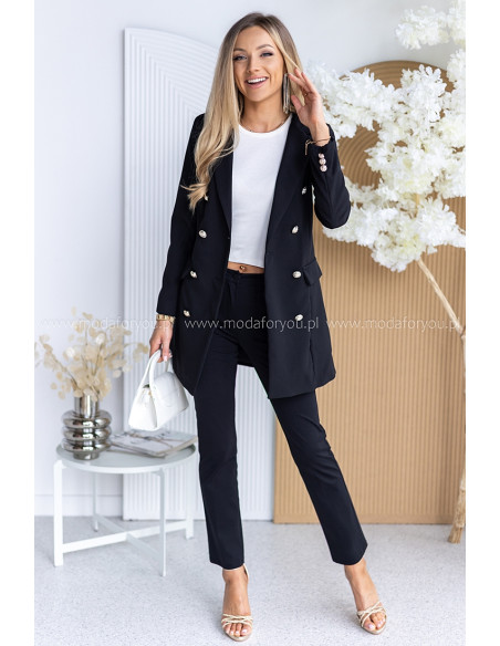 Żakiet Long Buttoni Czarny