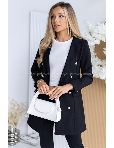 Żakiet Long Buttoni Czarny