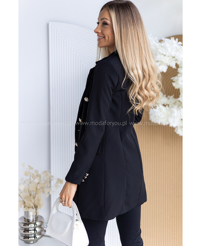 Żakiet Long Buttoni Czarny