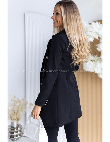 Żakiet Long Buttoni Czarny