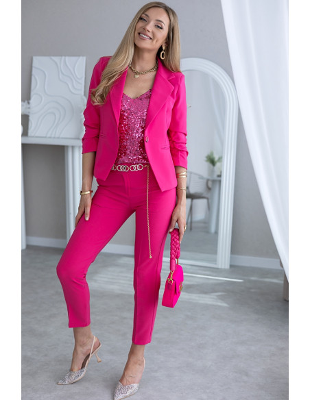 Bluzka Top Cekinki Fuksja