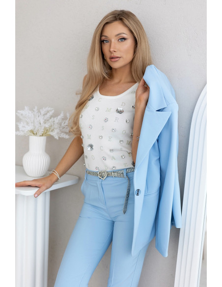 Bluzka Top Literki Biała