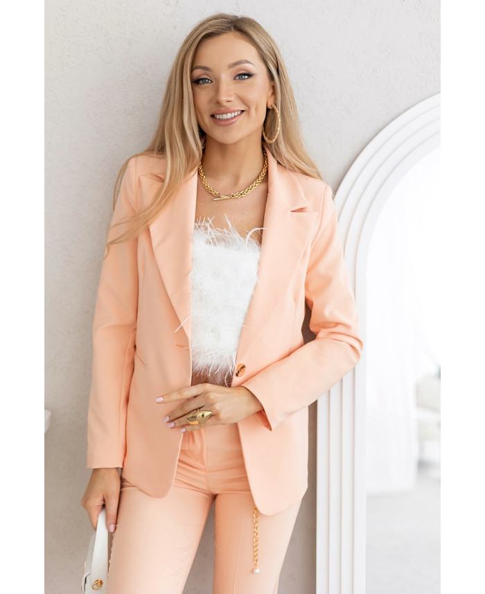 Komplet Poppy Brzoskwiniowy