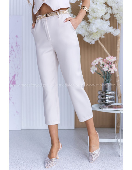 Spodnie Milos Beżowe