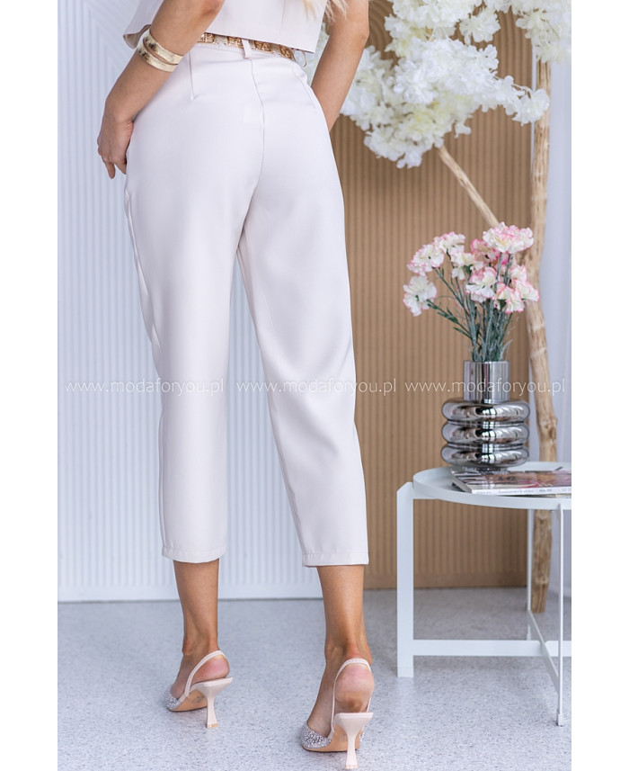 Spodnie Milos Beżowe