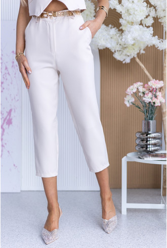 Spodnie Milos Beżowe 2