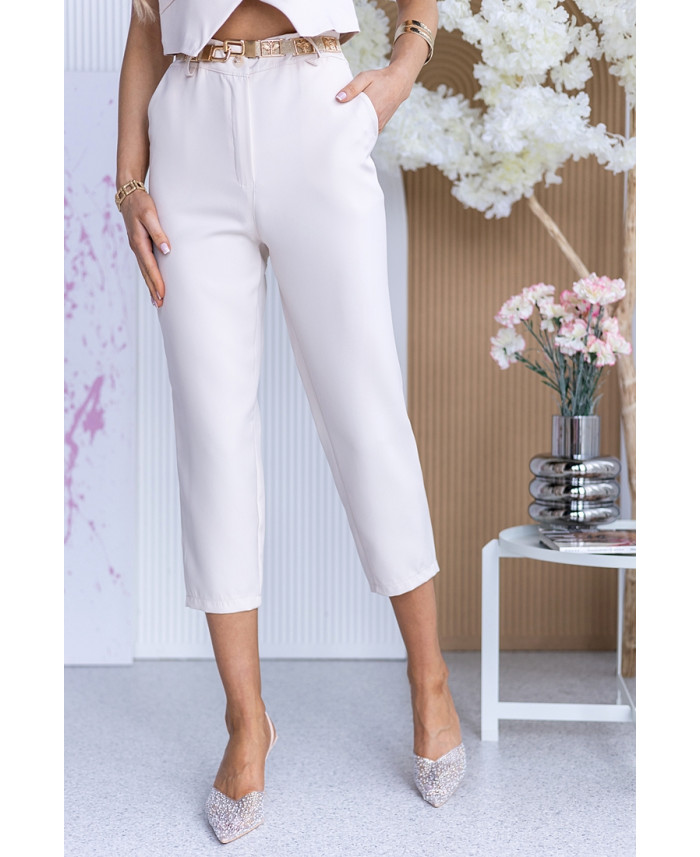 Spodnie Milos Beżowe