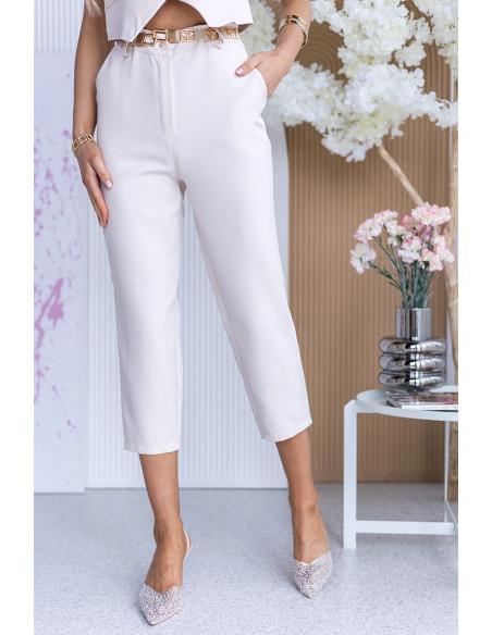 Spodnie Milos Beżowe