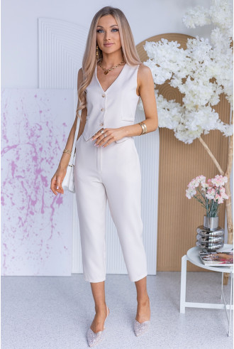 Spodnie Milos Beżowe