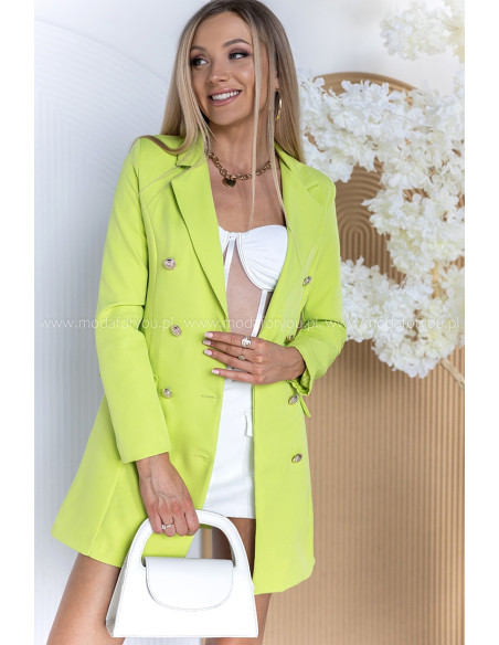 Żakiet Long Buttoni Limonka