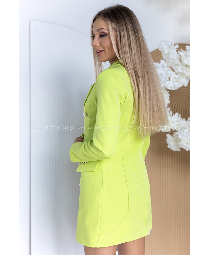 Żakiet Long Buttoni Limonka