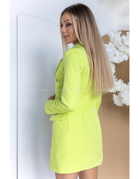 Żakiet Long Buttoni Limonka