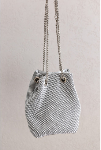 Torebka Worek Srebrna