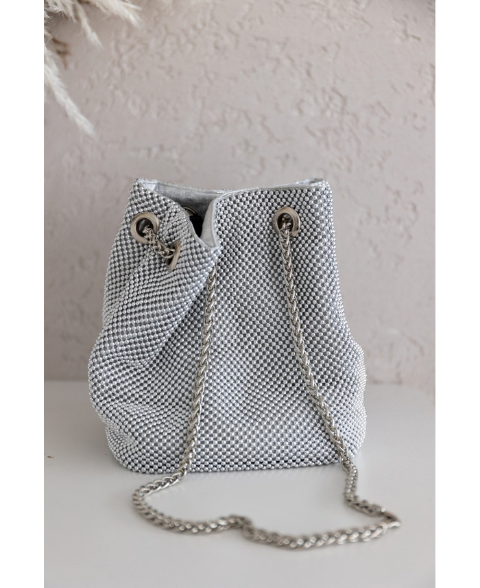 Torebka Worek Srebrna