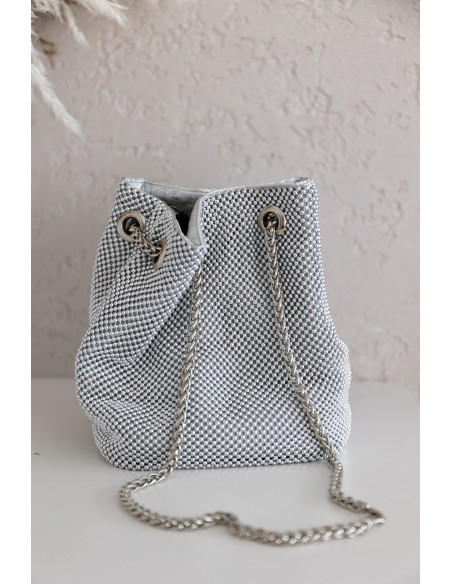 Torebka Worek Srebrna