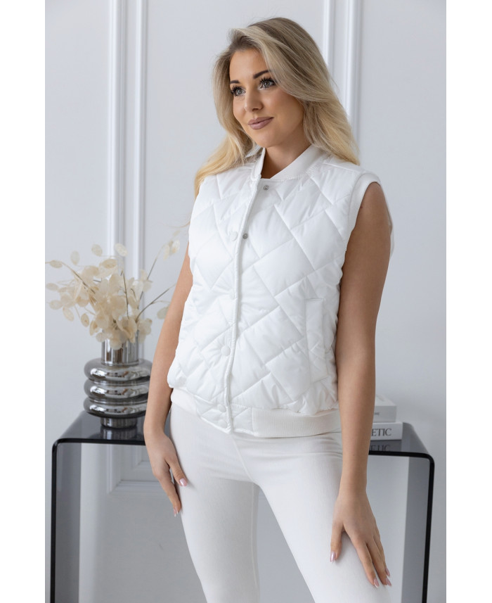 Kamizelka Pikowana Biała