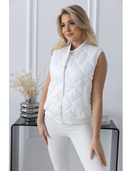 Kamizelka Pikowana Biała
