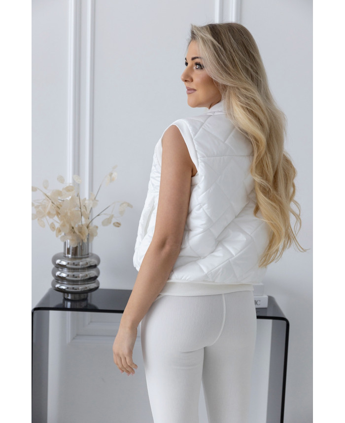 Kamizelka Pikowana Biała