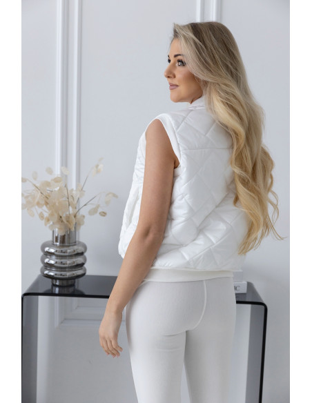 Kamizelka Pikowana Biała