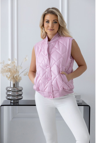 Kamizelka Pikowana Różowa 2