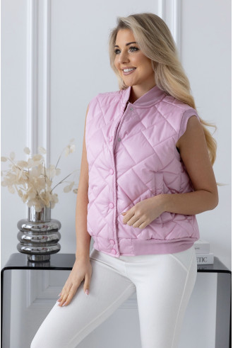 Kamizelka Pikowana Różowa