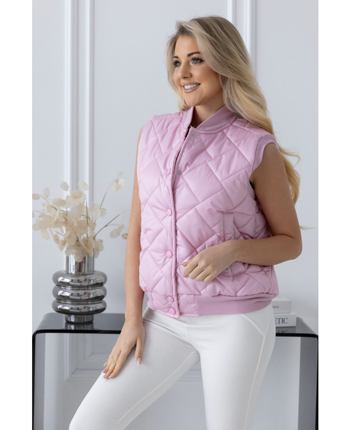 Kamizelka Pikowana Różowa