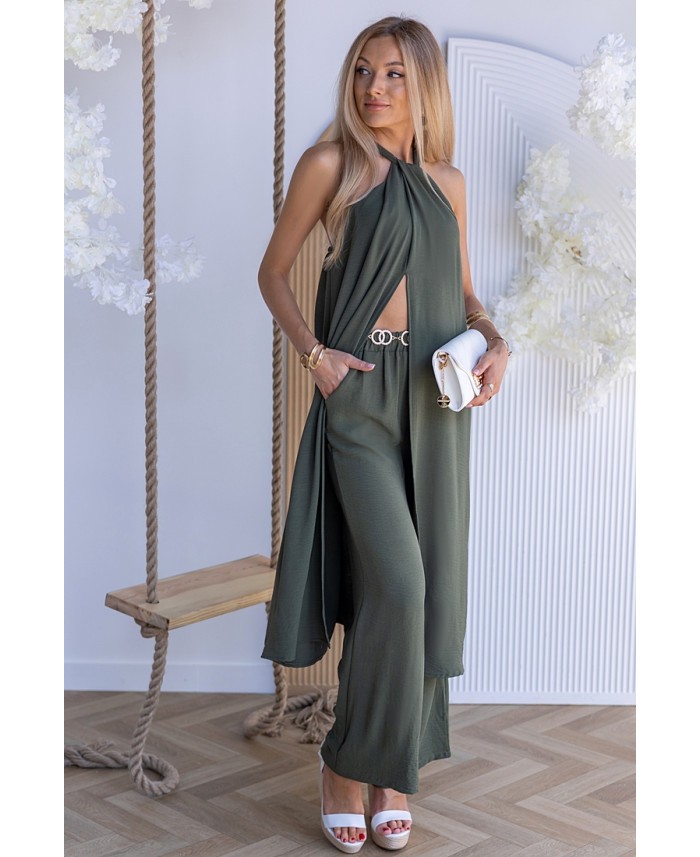 Komplet Elegancki Ana Khaki