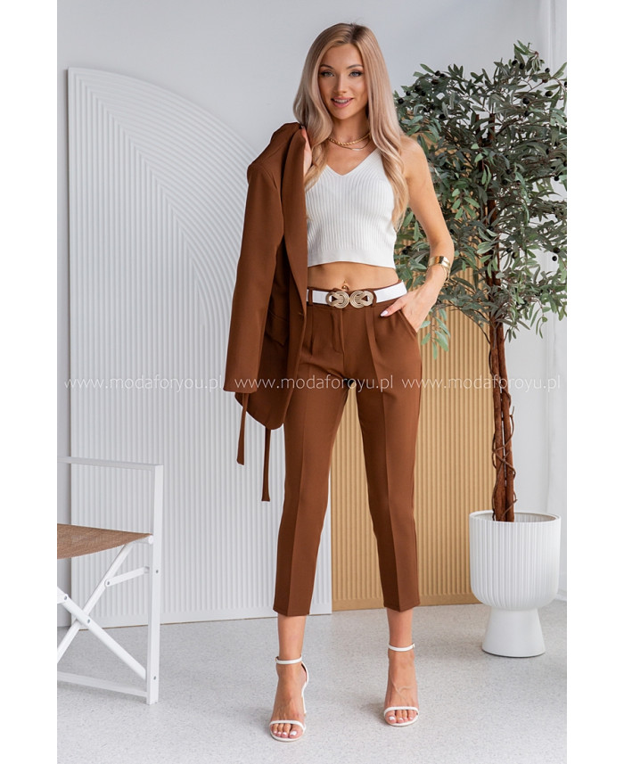 Komplet Elegancki Toma Brązowy