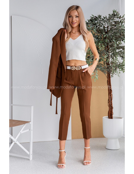 Komplet Elegancki Toma Brązowy