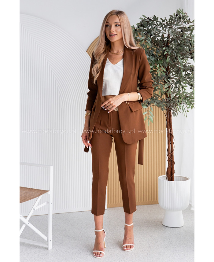 Komplet Elegancki Toma Brązowy