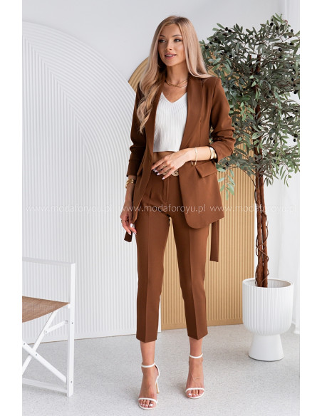 Komplet Elegancki Toma Brązowy