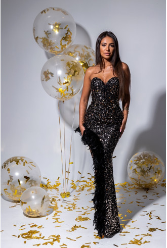 Sukienka Fox Czarno-Złota