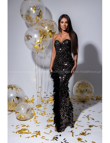 Sukienka Fox Czarno-Złota